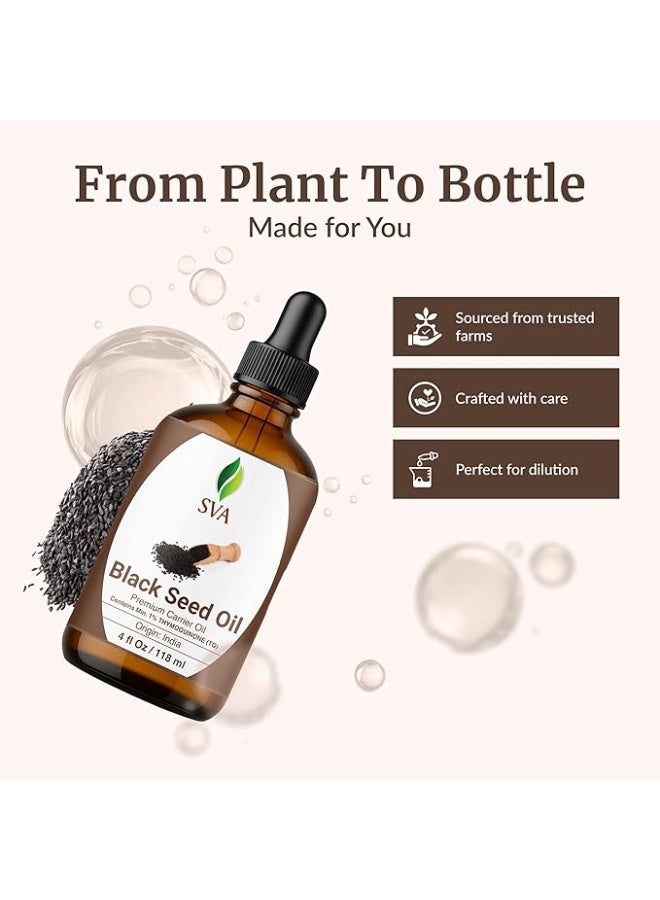 SVA BLACK SEED OIL COLD PRESSED NATURAL CARRIER OIL FOR FACE SKIN HAIR BODY 4 FL OZ - Image 4